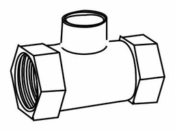[7241093] 3/4X3/4X1/2 FXFXC LF CAST PRES TEE