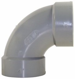 [7560130] 4"x90D PVC DWV ELBOW HxH SYSTEM 15