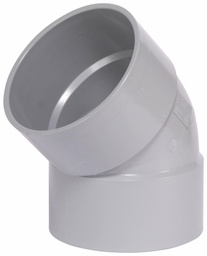 [7560225] 8"x45D PVC DWV SHORT TURN ELBOW HxH SYSTEM 15