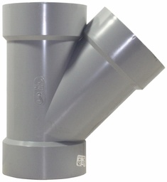 [7560510] 4"x45D PVC DWV WYE HxHxH SYSTEM 15