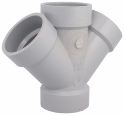 [7560565] 1 1/2"x45D PVC DWV DOUBLE WYE HxHxHxH SYSTEM 15