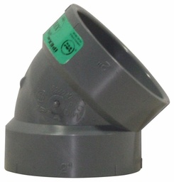 [7583202] 2"x45D PVC DWV SHORT TURN ELBOW HxH SYSTEM XFR