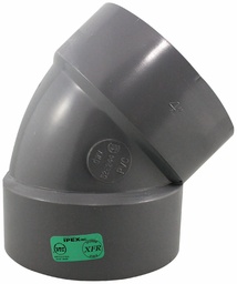 [7583206] 4"x45D PVC DWV SHORT TURN ELBOW HxH SYSTEM XFR