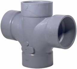 [7583356] 3" PVC DWV DOUBLE SAN TEE HxHxHxH SYSTEM XFR