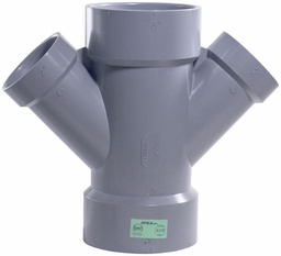 [7583490] 3"x2"x45D PVC DWV DOUBLE WYE HxHxHxH SYSTEM XFR
