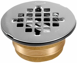 [7591305] Brass & Plastic No-Caulk Shower Drain for Shower Base