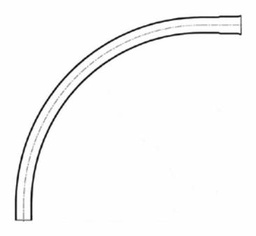 [7689025] 4" X 90° ELBOW 36"RAD DB2 LONG SWEEP BEND