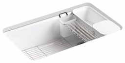 [2962450] Riverby 33" 1 Bowl Undermount Workstation Kitchen Sink with Accessories