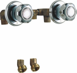 [3069480] 2-Handle Concealed Laundry Faucet with Water Hammer Outlets