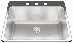 [4405230] Steel Queen 25-5/8" 3-Hole 1 Bowl Drop-In Laundry Sink