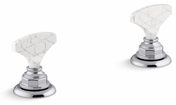 [2975786] Artifacts Howlite T-Handle Faucet Handles for Widespread Bathroom Faucet