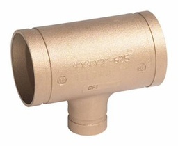 [6660695] 4" x 2" Grooved Wrot Copper Reducing Tee No. 625